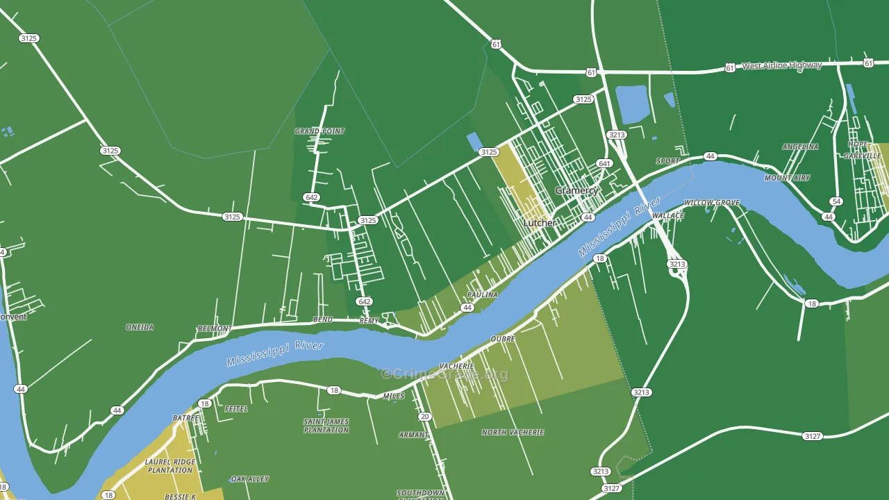 Paulina, LA Map of Drug-Related Crime Rates