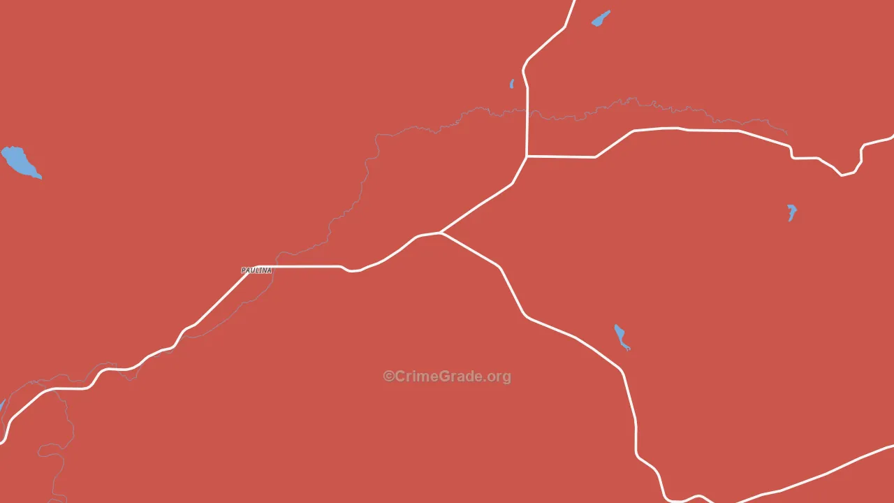 Paulina, OR Map of Drug-Related Crime Rates