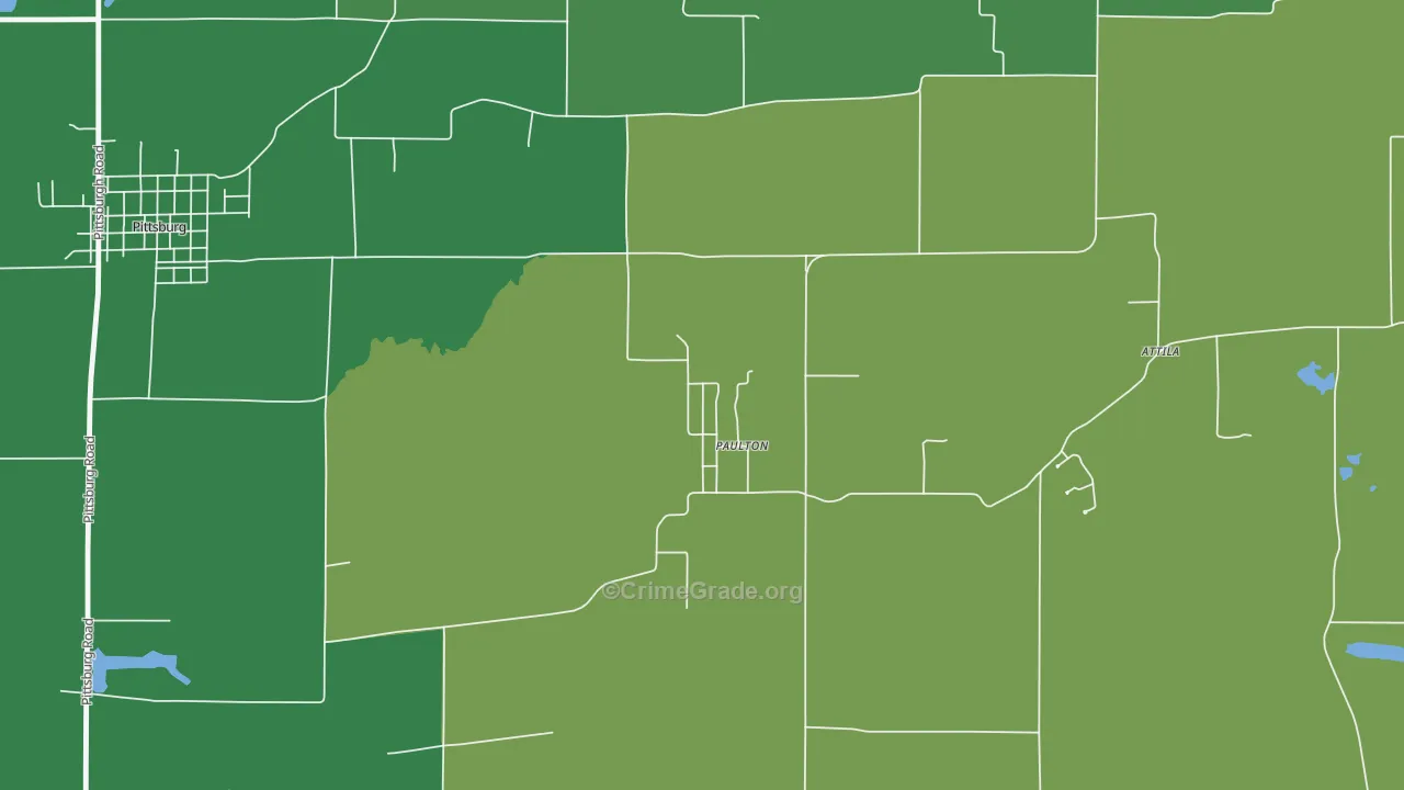 Paulton, IL Map of Drug-Related Crime Rates