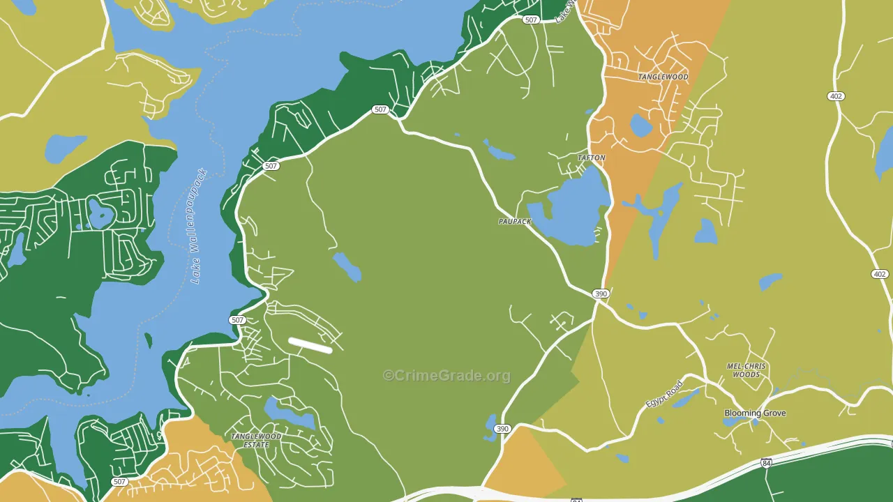 Paupack, PA Map of Drug-Related Crime Rates