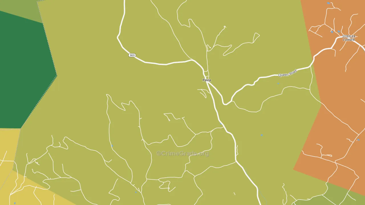 Pavia, PA Map of Drug-Related Crime Rates