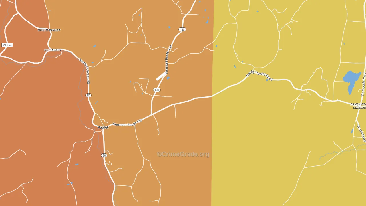 Pawlet, VT Map of Drug-Related Crime Rates
