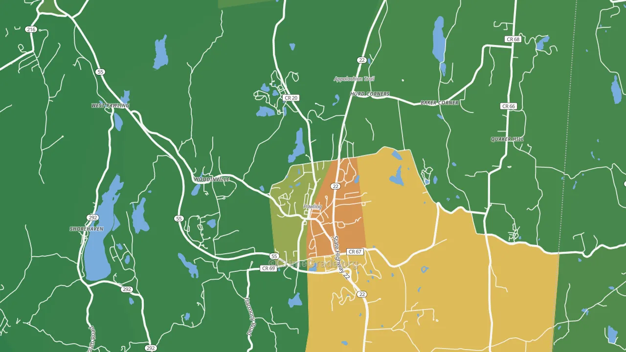 Pawling, NY Map of Drug-Related Crime Rates