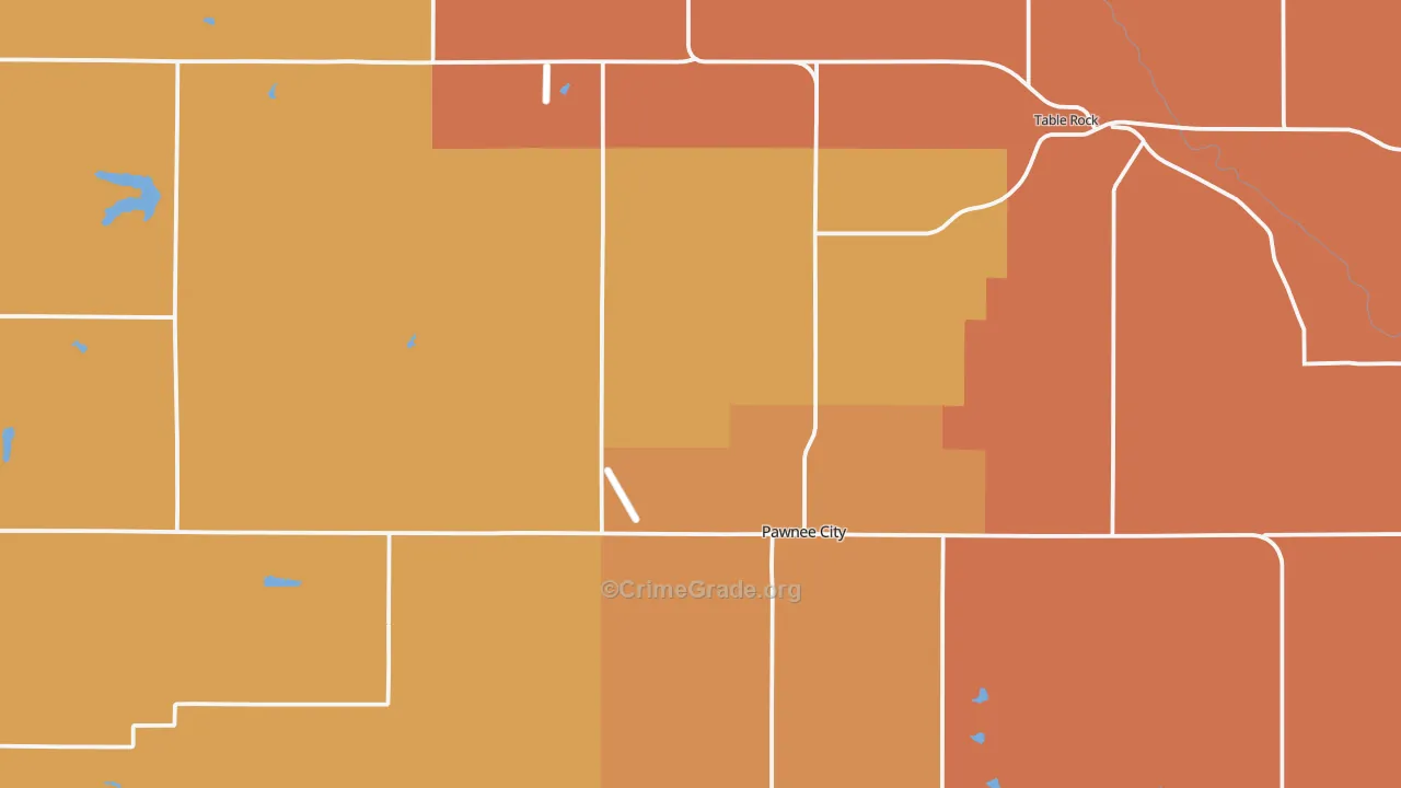 Pawnee County, NE Map of Drug-Related Crime Rates