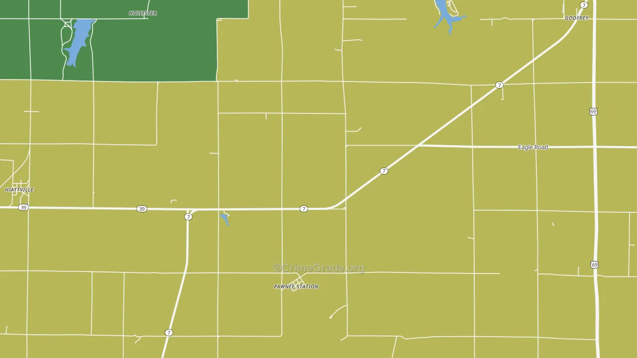 Pawnee Station, KS Map of Drug-Related Crime Rates