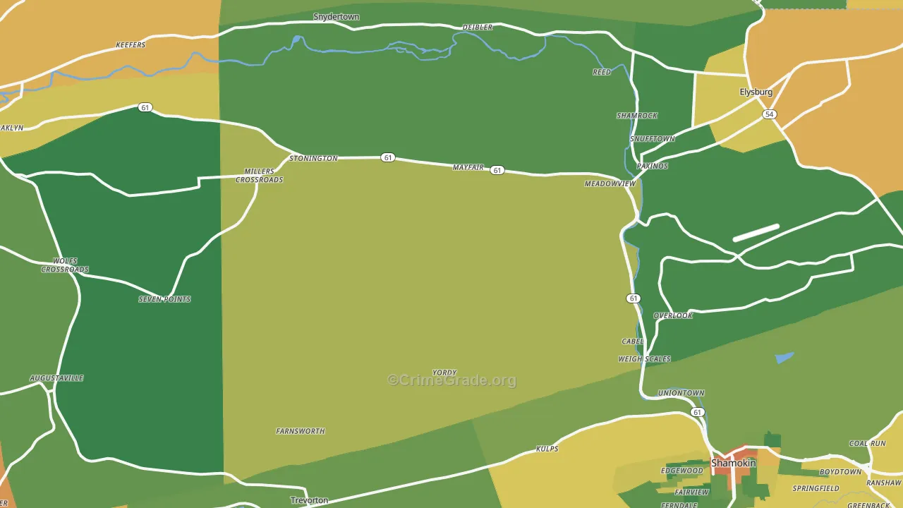 Paxinos, PA Map of Drug-Related Crime Rates