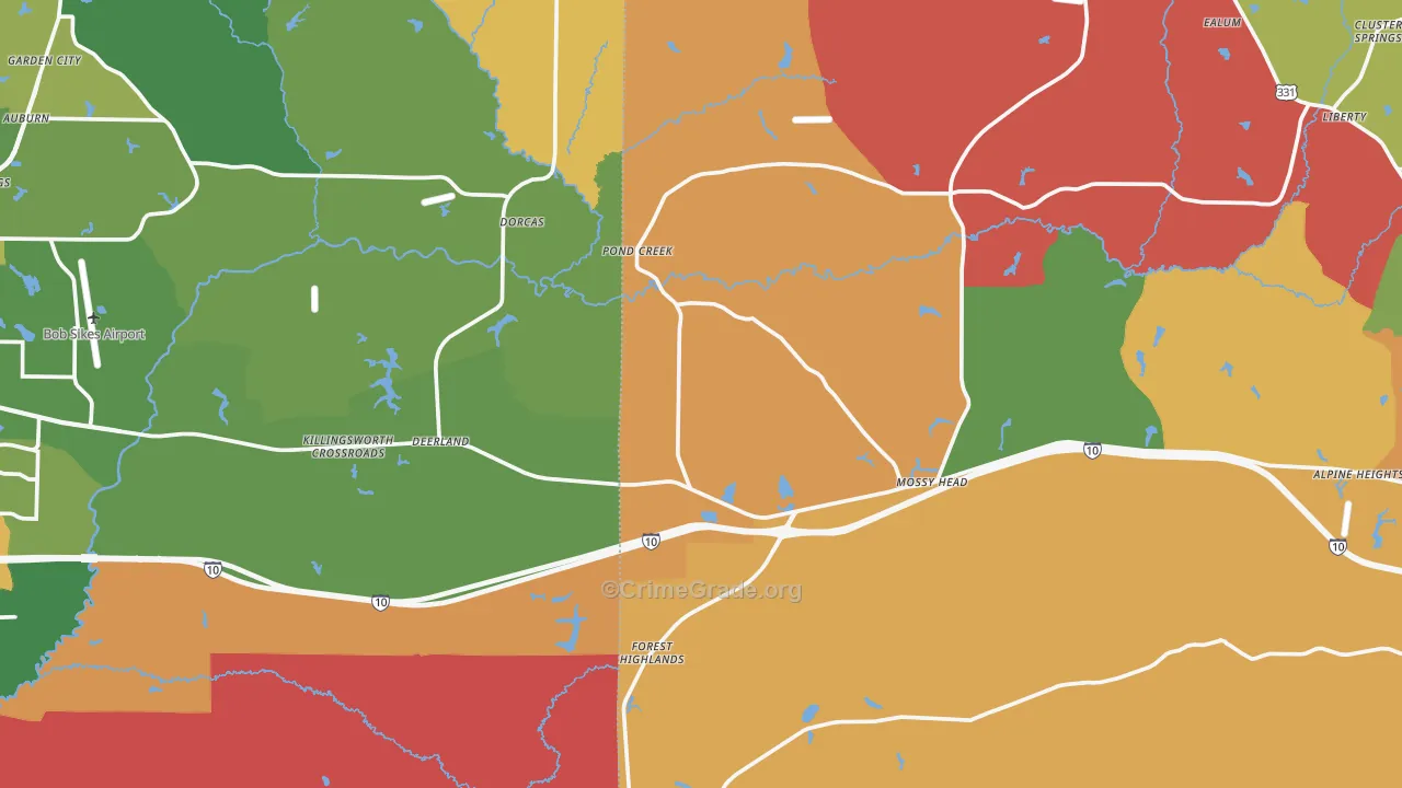 Paxton, FL Map of Drug-Related Crime Rates