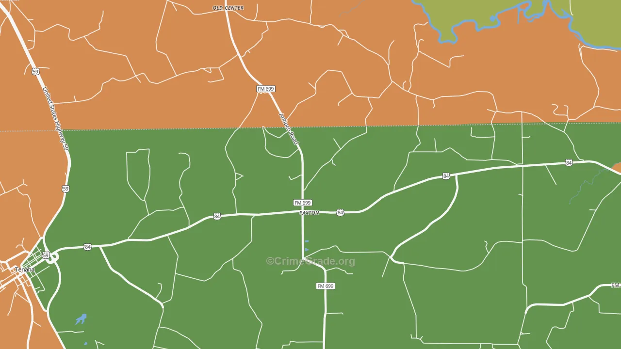 Paxton, TX Map of Drug-Related Crime Rates