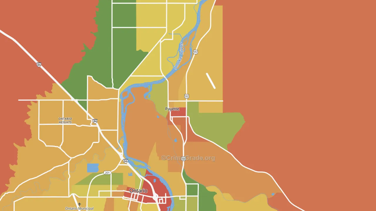 Payette, ID Map of Drug-Related Crime Rates