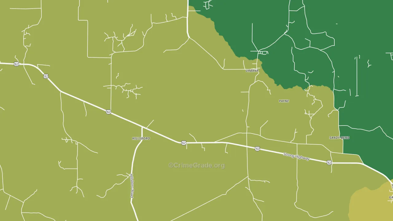 Payne, AR Map of Drug-Related Crime Rates