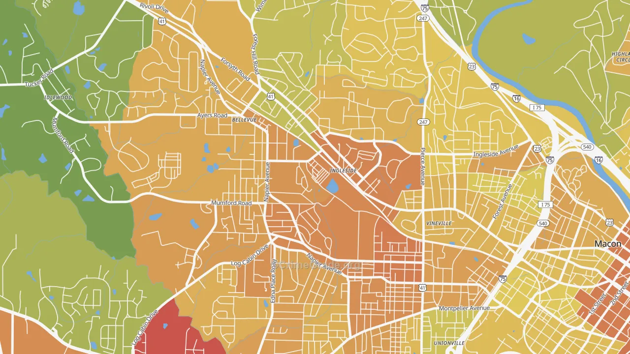 Payne, GA Map of Drug-Related Crime Rates
