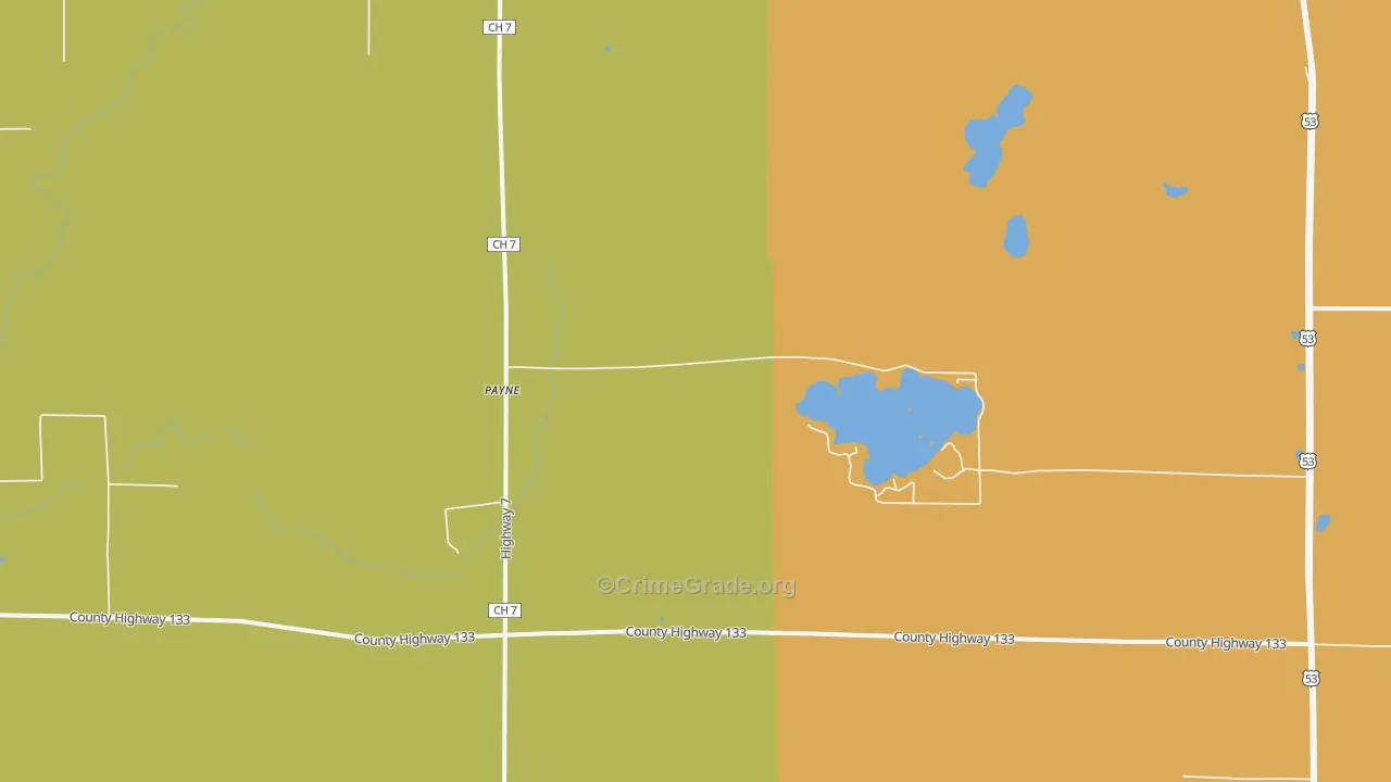 Payne, MN Map of Drug-Related Crime Rates