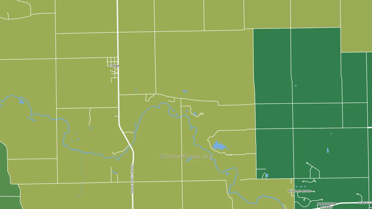 Paynes Point, IL Map of Drug-Related Crime Rates