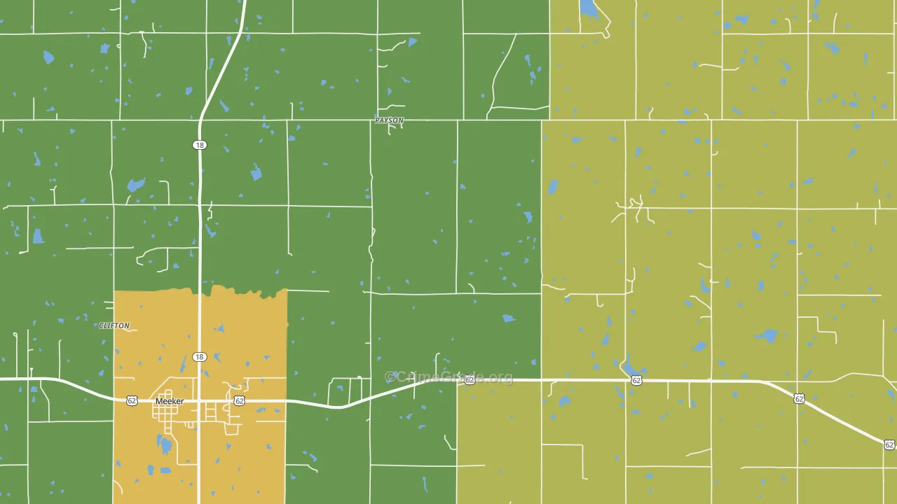 Payson, OK Map of Drug-Related Crime Rates