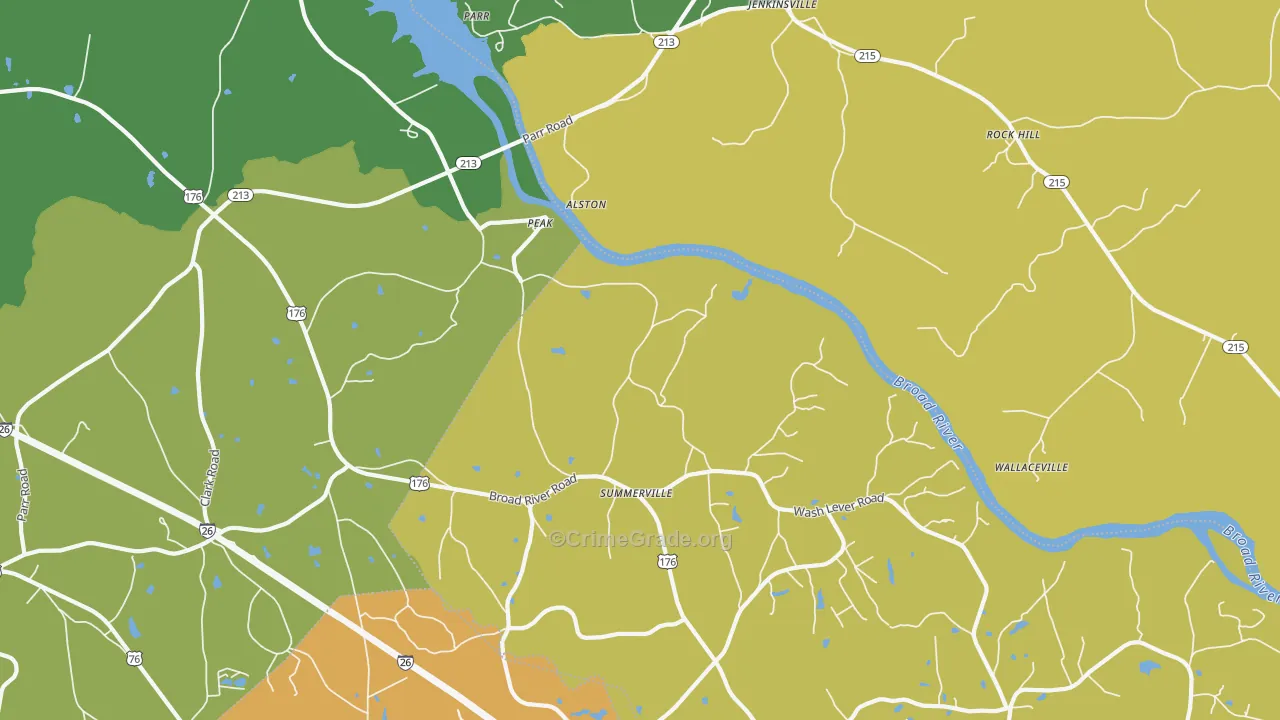 Peak, SC Map of Drug-Related Crime Rates