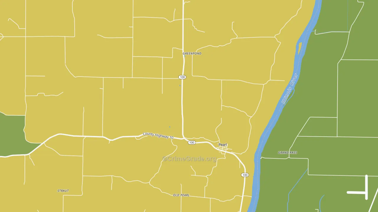 Pearl, IL Map of Drug-Related Crime Rates