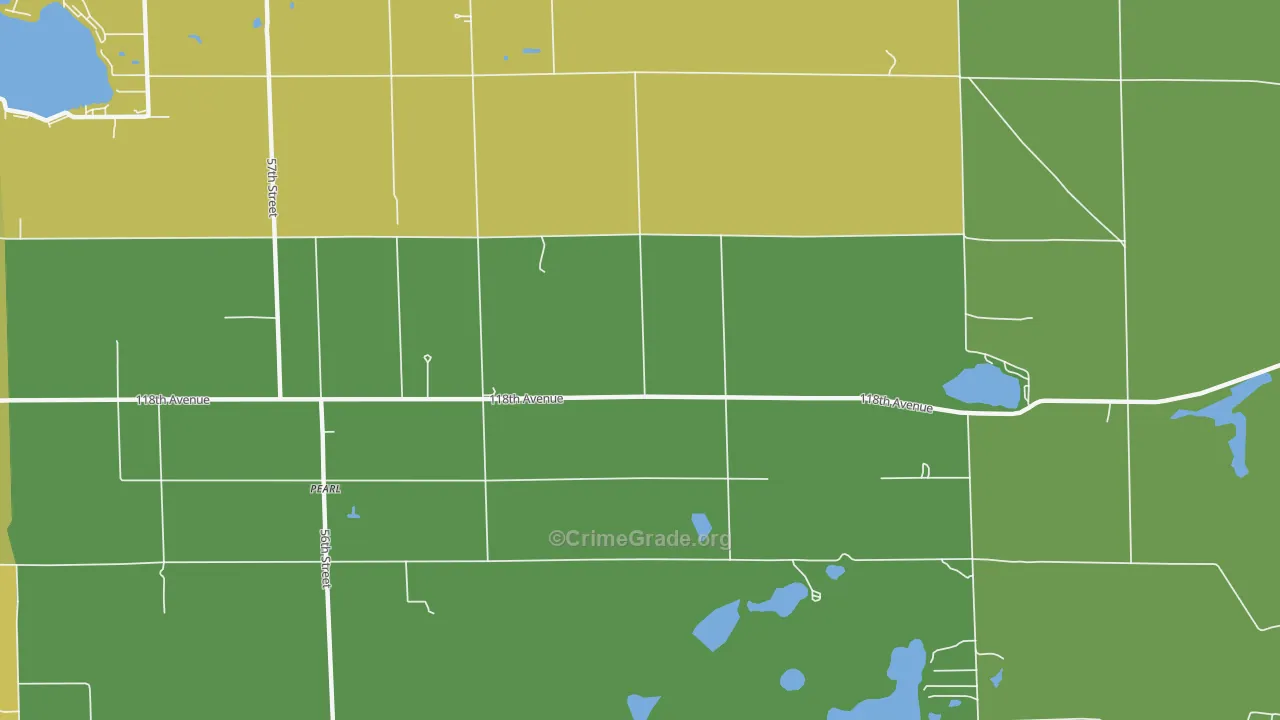 Pearl, MI Map of Drug-Related Crime Rates