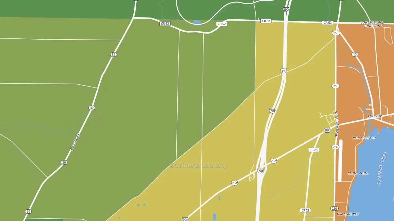 Pebble Beach, NY Map of Drug-Related Crime Rates