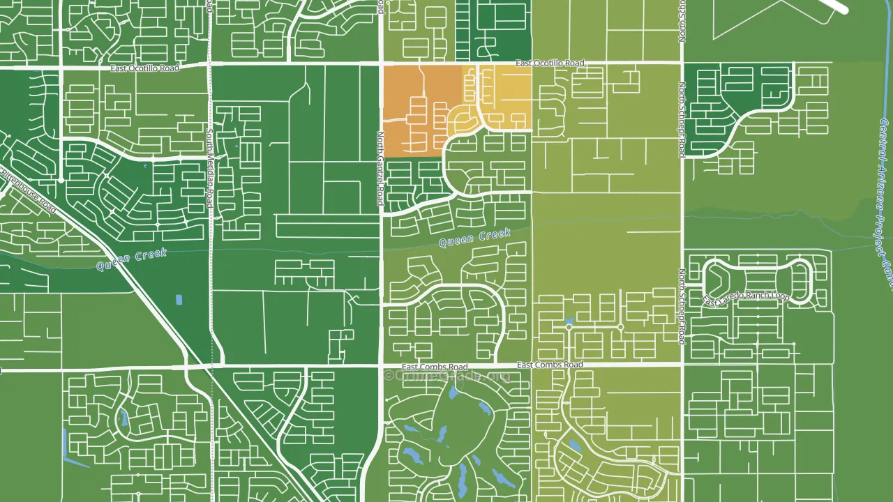 Pecan Creek, San Tan Valley, AZ Map of Drug-Related Crime Rates