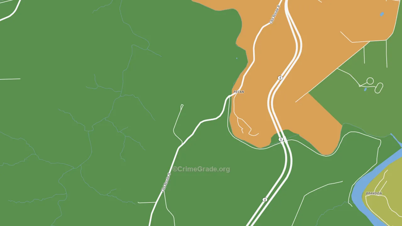 Pecan, PA Map of Drug-Related Crime Rates