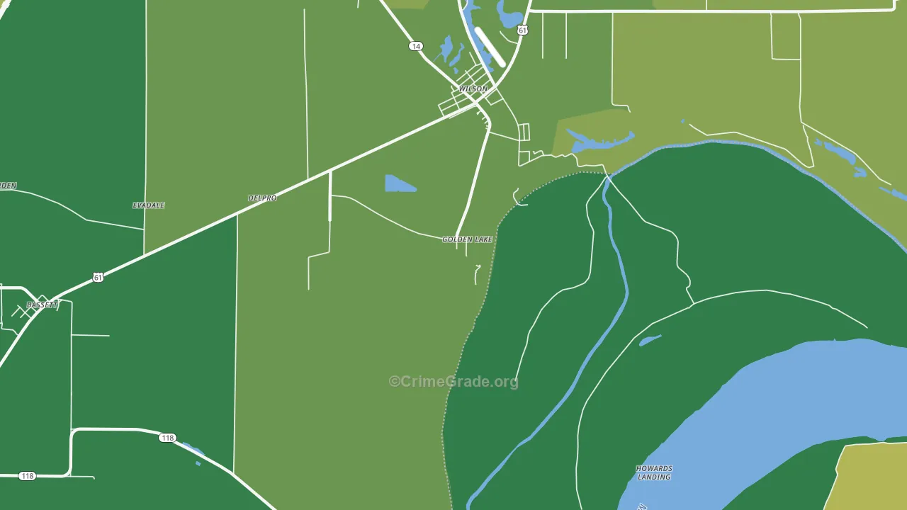Pecan Point, AR Map of Drug-Related Crime Rates