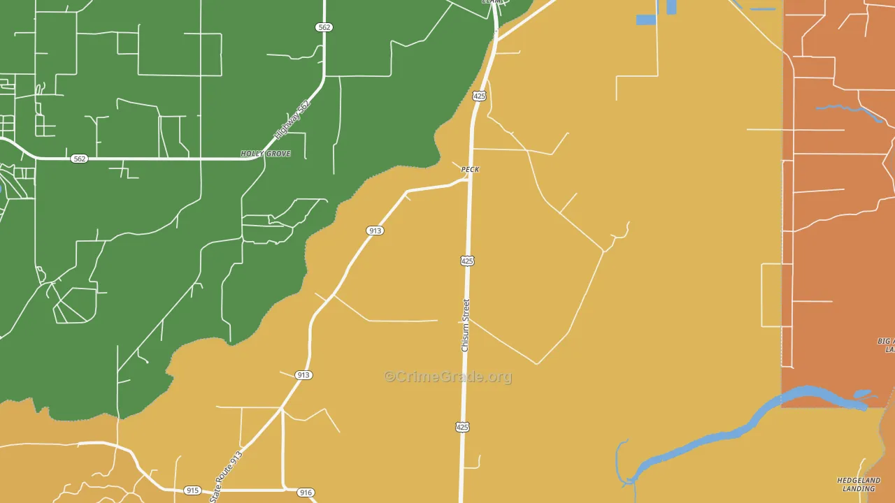 Peck, LA Map of Drug-Related Crime Rates