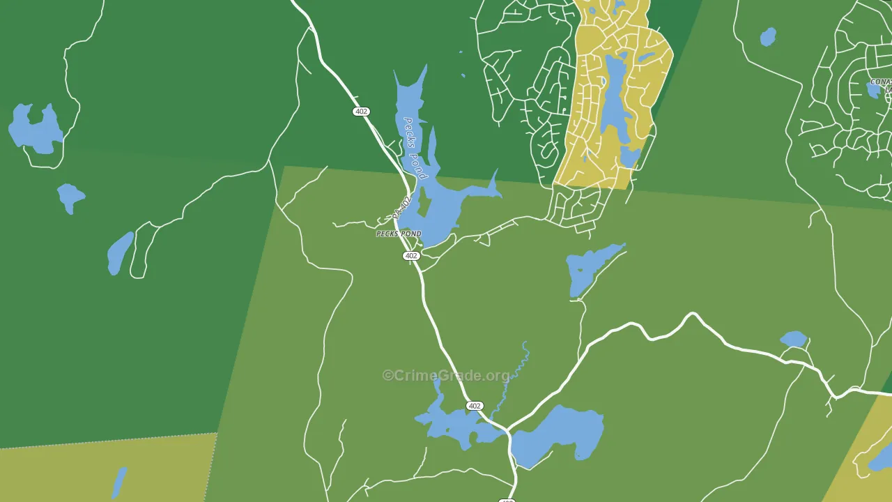 Pecks Pond, PA Map of Drug-Related Crime Rates