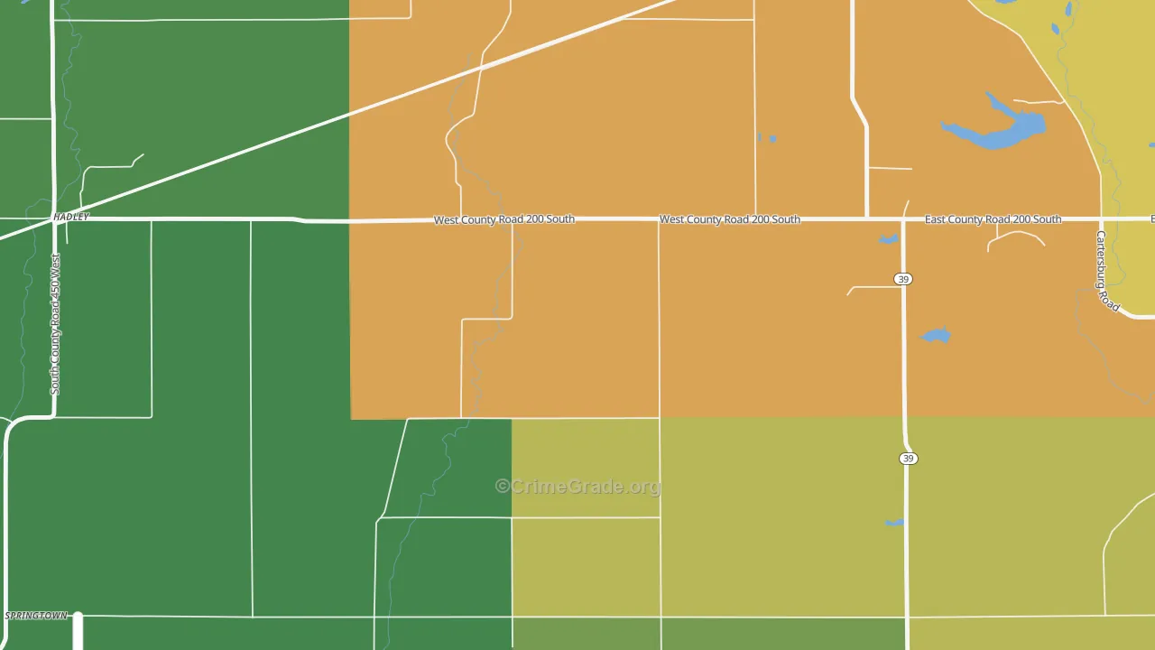 Pecksburg, IN Map of Drug-Related Crime Rates