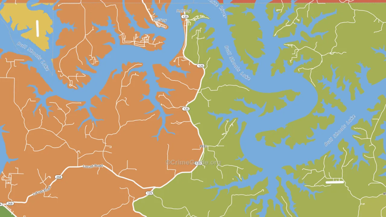 Peel, AR Map of Drug-Related Crime Rates