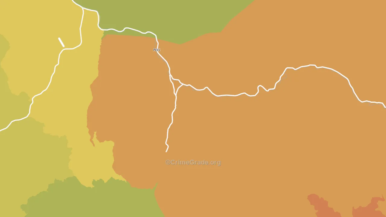 Peel, OR Map of Drug-Related Crime Rates