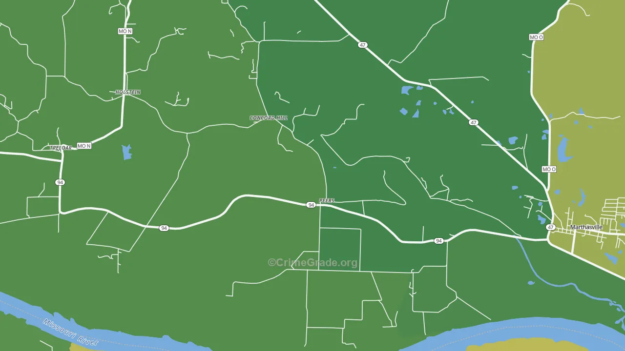 Peers, MO Map of Drug-Related Crime Rates