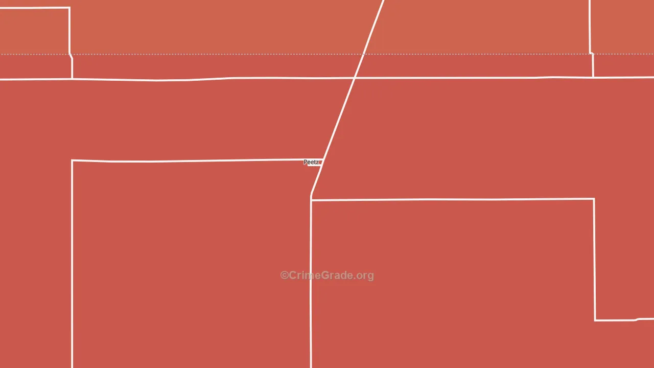 Peetz, CO Map of Drug-Related Crime Rates