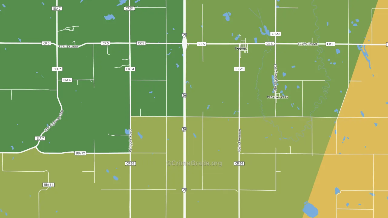 Peever, SD Map of Drug-Related Crime Rates