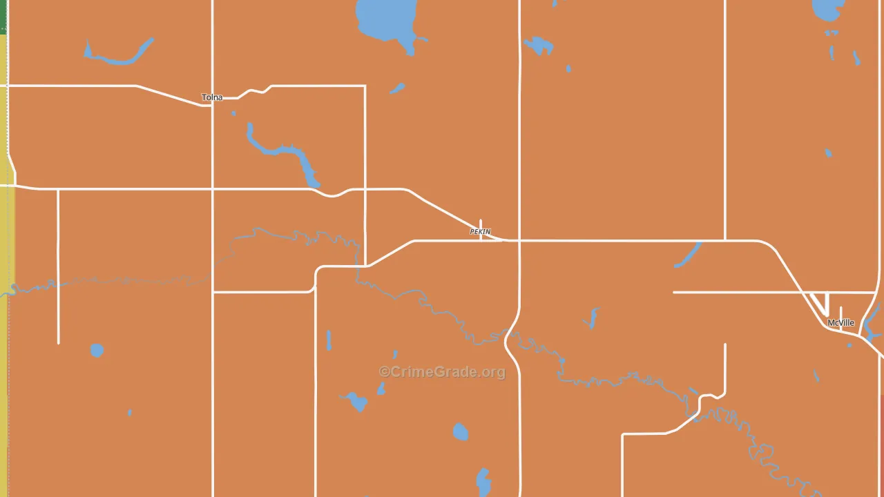 Pekin, ND Map of Drug-Related Crime Rates