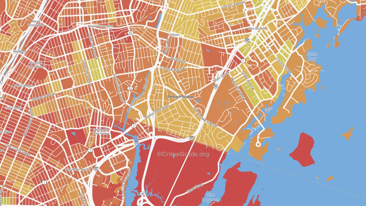 Pelham Manor, NY Map of Drug-Related Crime Rates