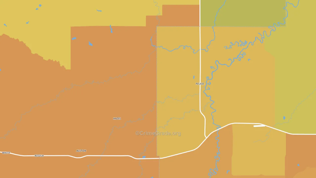 Pelkie, MI Map of Drug-Related Crime Rates