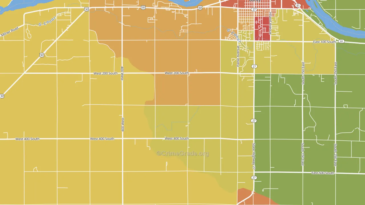 Pella, ID Map of Drug-Related Crime Rates
