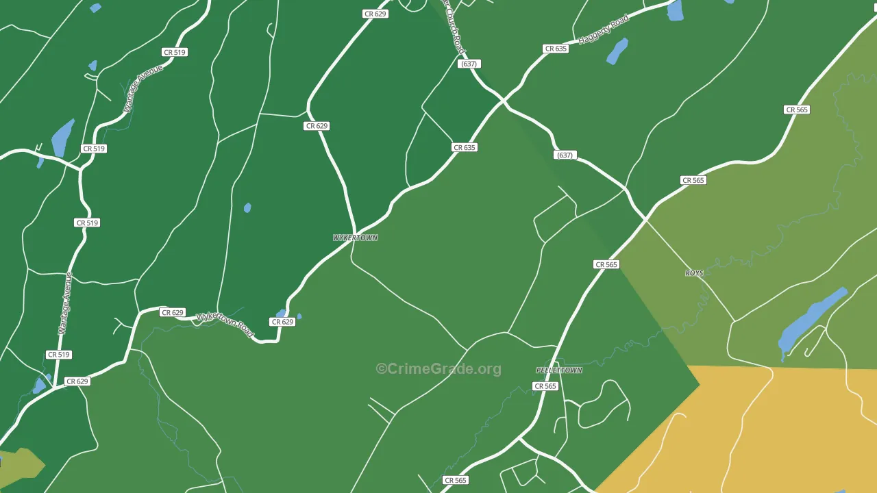 Pellettown, NJ Map of Drug-Related Crime Rates