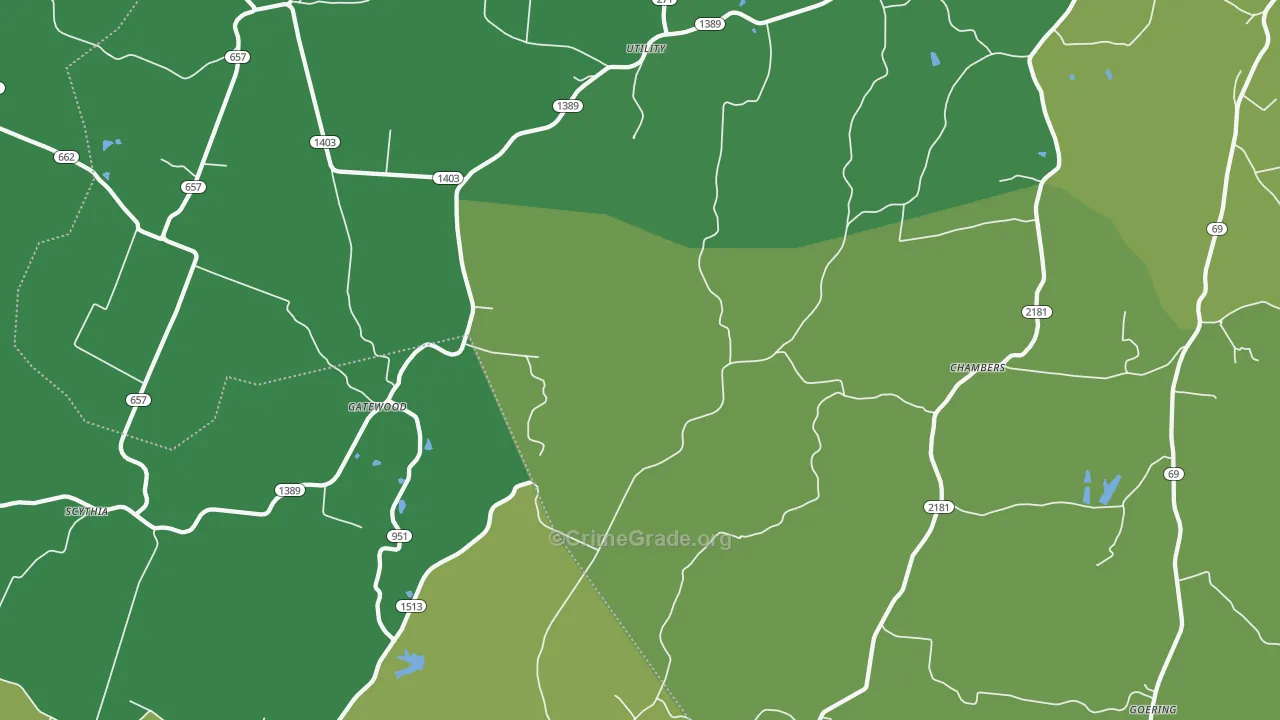 Pellville, KY Map of Drug-Related Crime Rates