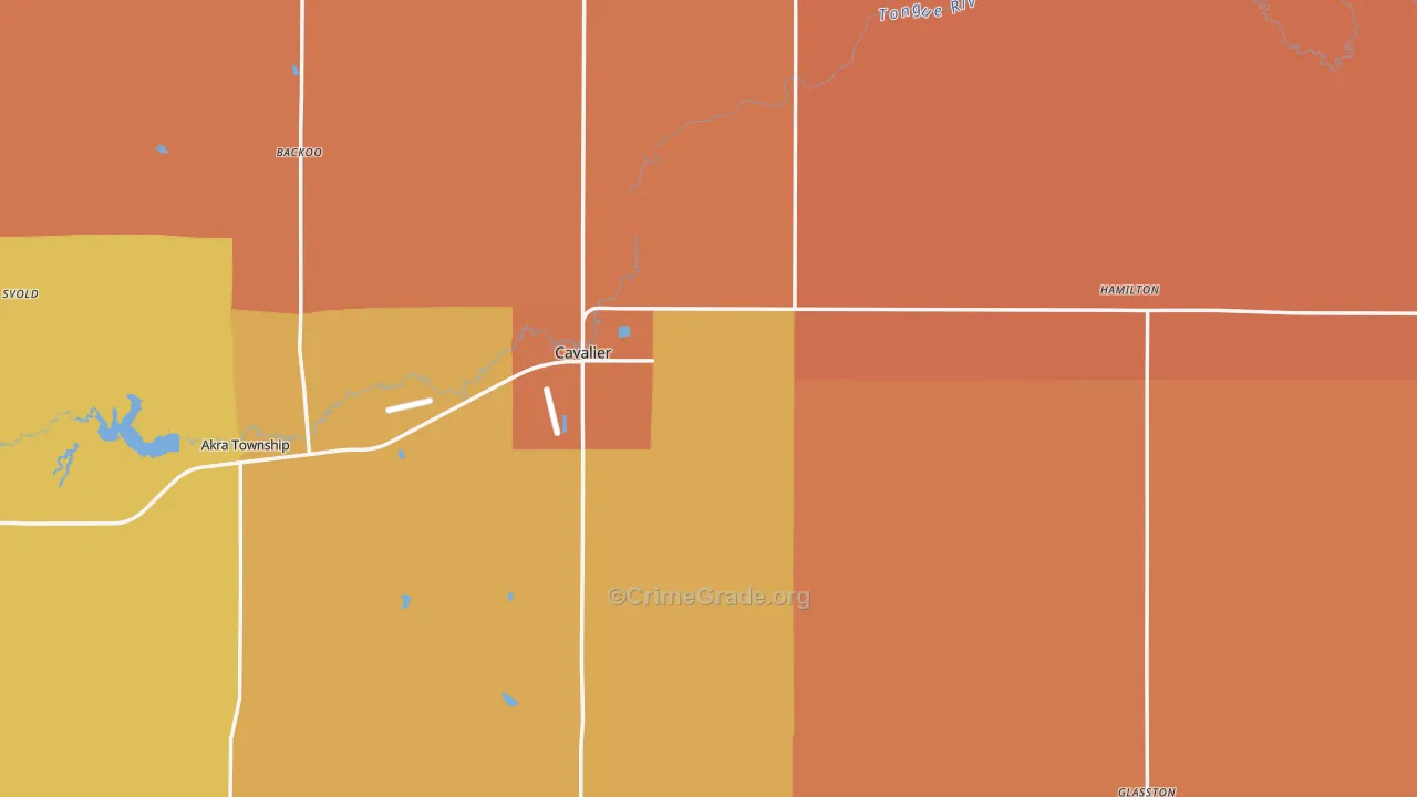 Pembina County, ND Map of Drug-Related Crime Rates