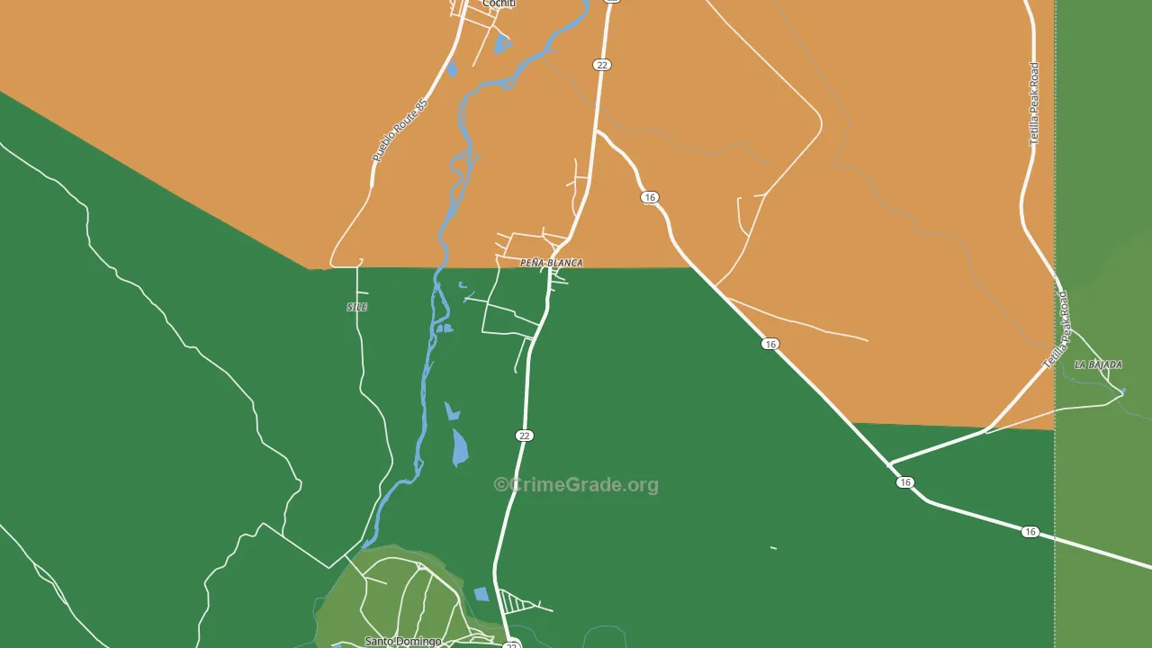 Pena Blanca, NM Map of Drug-Related Crime Rates