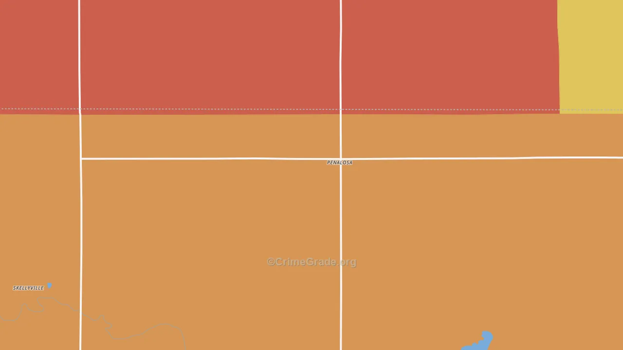 Penalosa, KS Map of Drug-Related Crime Rates