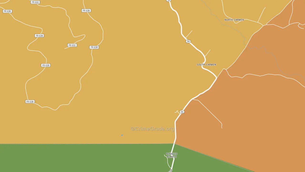 Penasco Blanco, NM Map of Drug-Related Crime Rates
