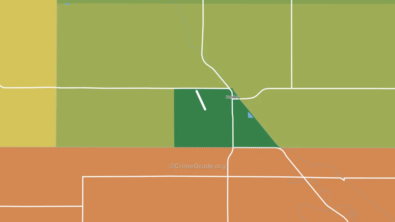 Pender, NE Map of Drug-Related Crime Rates