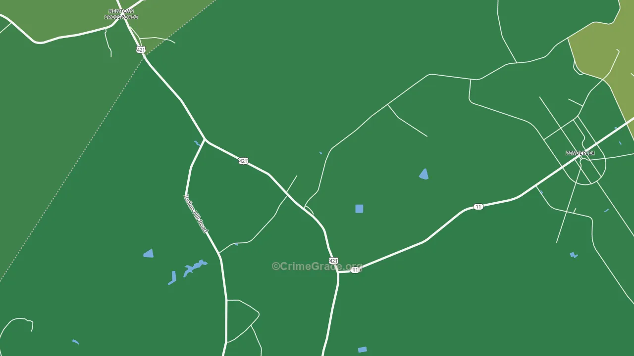 Penderlea, NC Map of Drug-Related Crime Rates
