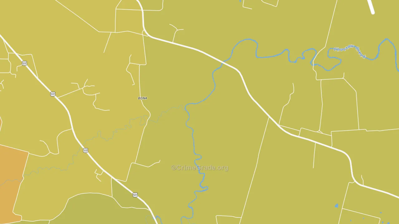 Penland, TX Map of Drug-Related Crime Rates
