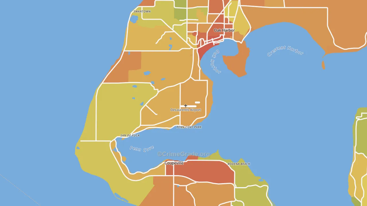 Penn Cove Park, WA Map of Drug-Related Crime Rates