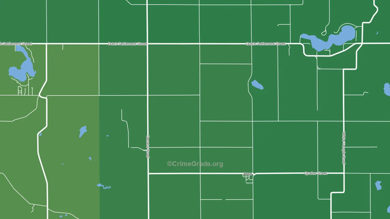 Penn, MI Map of Drug-Related Crime Rates