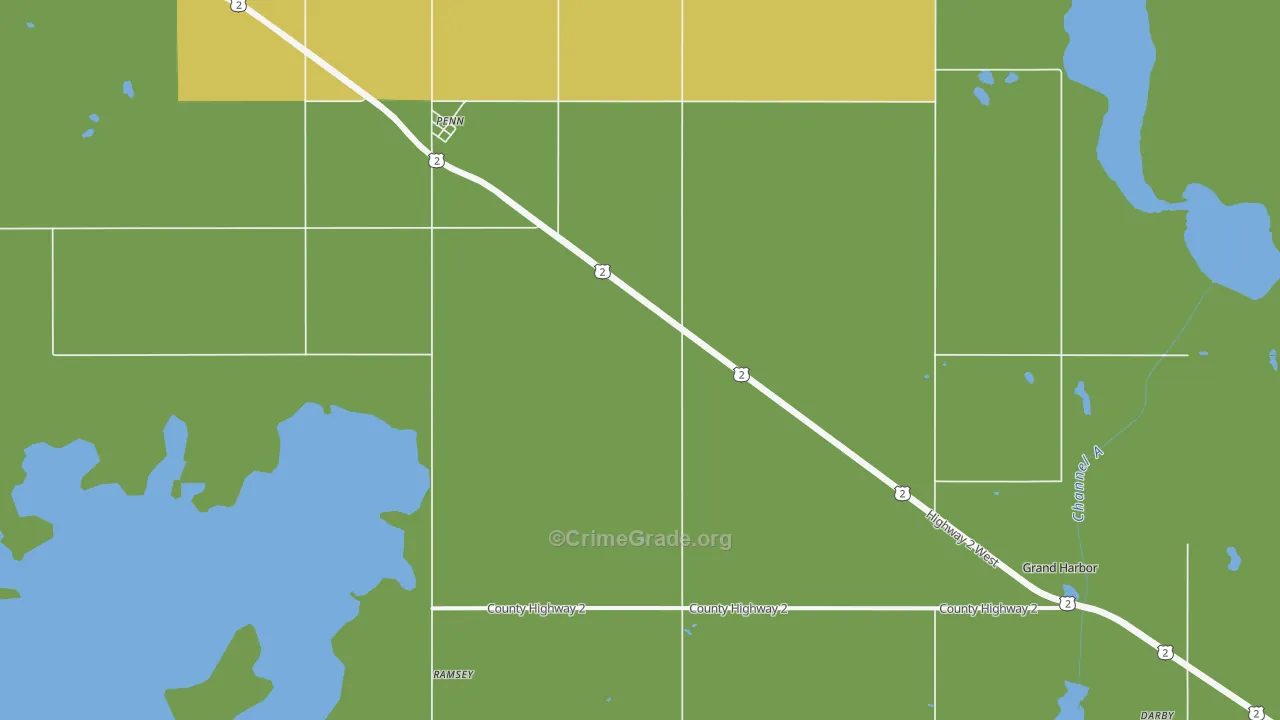 Penn, ND Map of Drug-Related Crime Rates