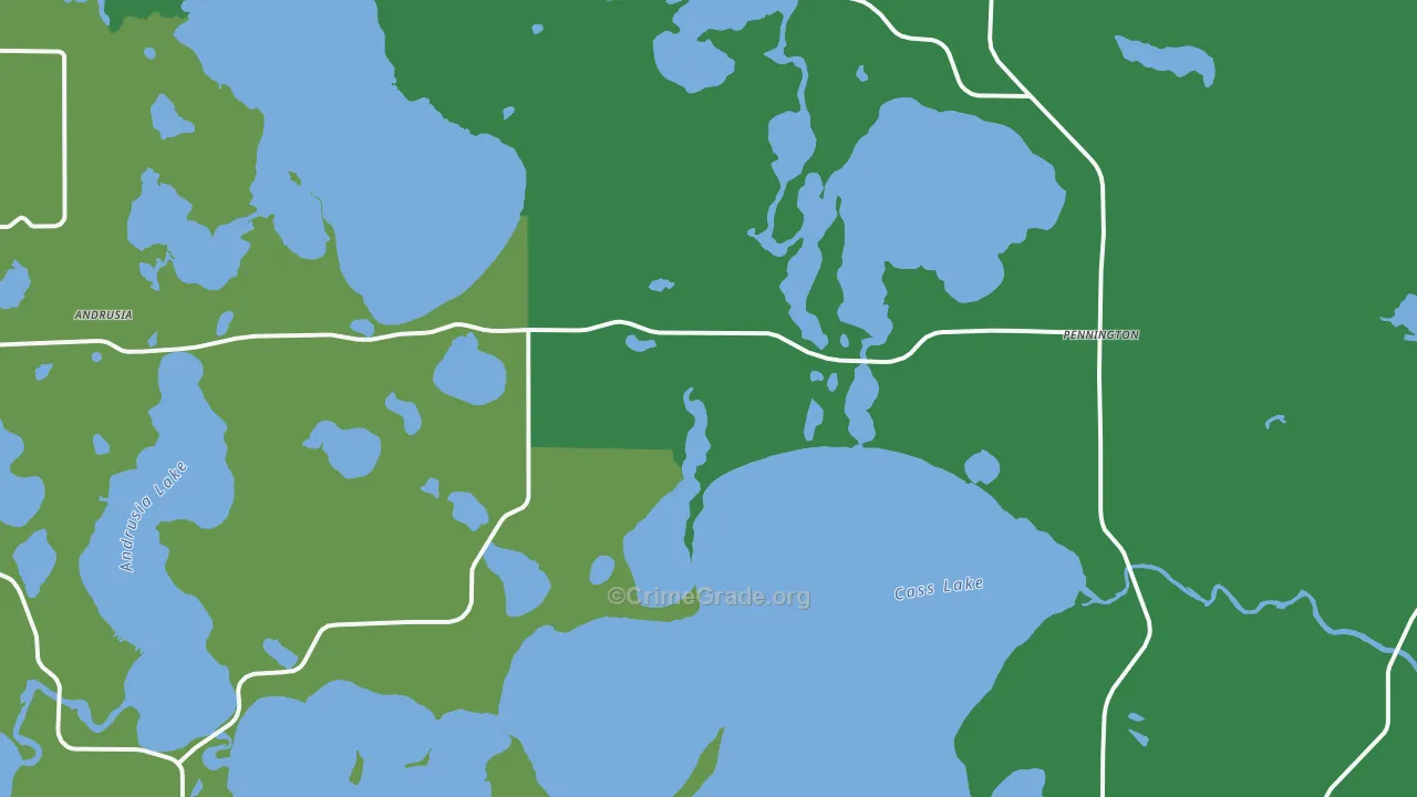 Pennington, MN Map of Drug-Related Crime Rates